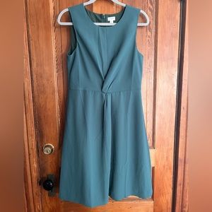 J. Crew Factory sz 8 green Knot-front sheath dress